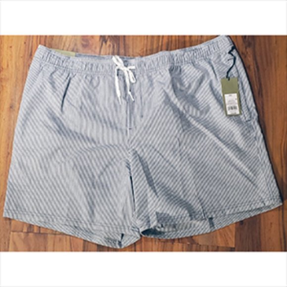 Men's Striped Elastic Waist Swim Trunks 2XL - NWT - Picture 3 of 7
